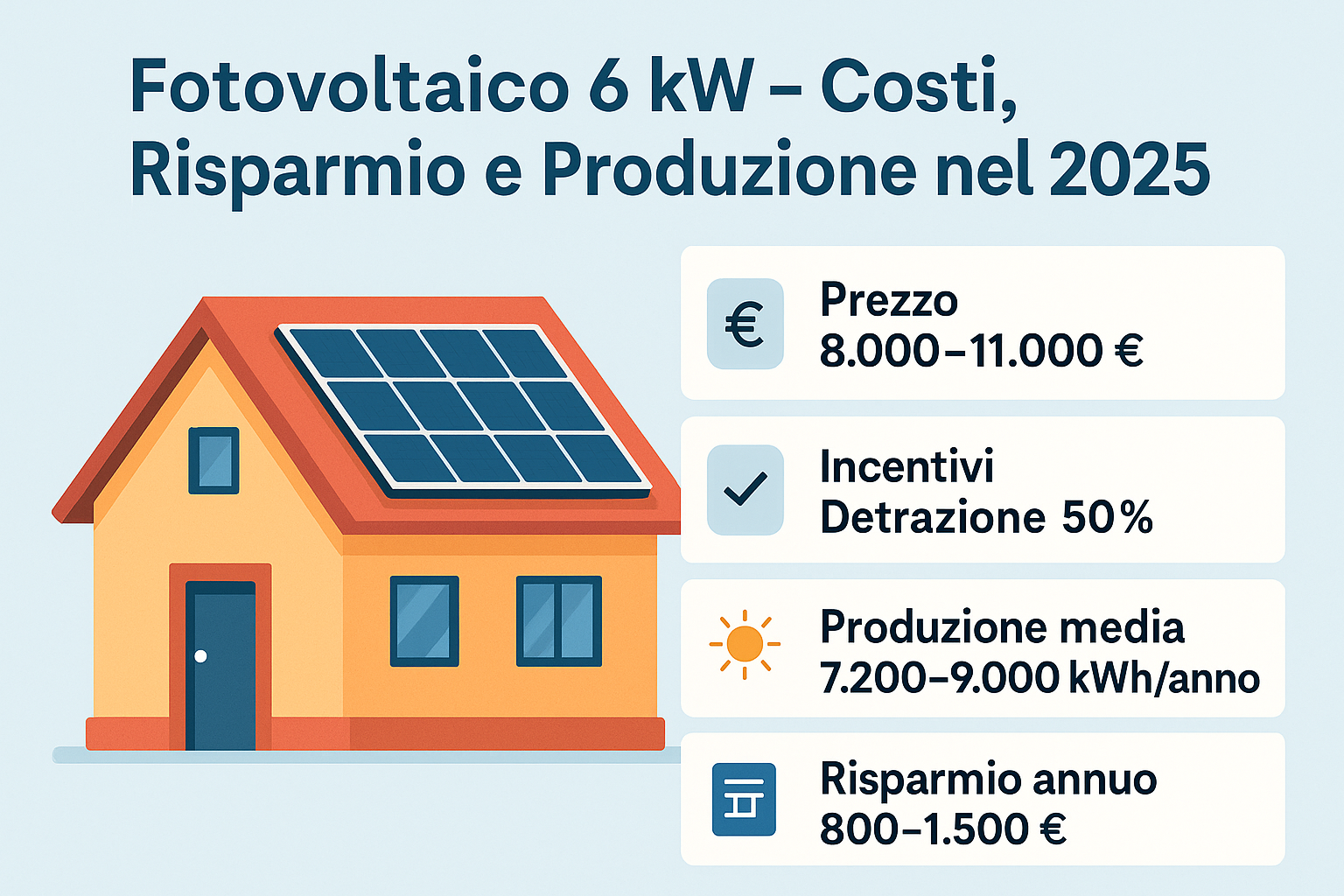 impianto fotovoltaico 6 kw prezzi